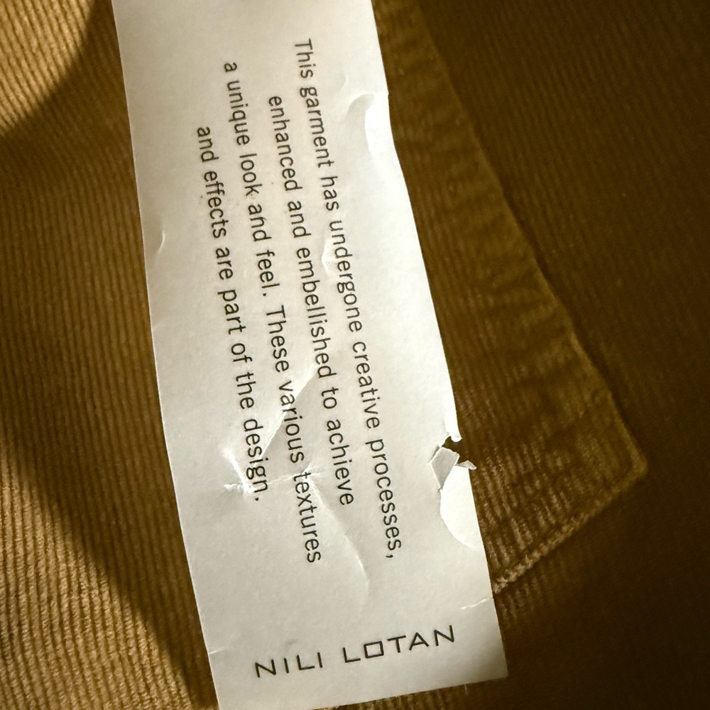 Nili Lotan Shon Corduroy Pant -Eagle Eye 8 NWT Cord Barrel Bow Leg - Picture 12 of 14